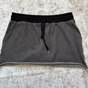 Maurices Black and White Striped Mini Skirt